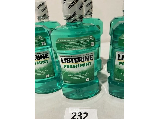 6x listerine mondwater 500ml fresch mint - afbeelding 3 van  3
