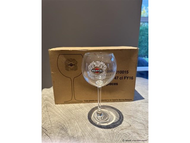 6x martini glazen - afbeelding 1 van  1