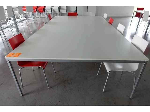 6x metaal/houten tafel - afbeelding 1 van  3