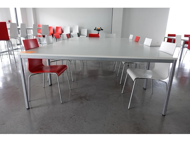 6x metaal/houten tafel - afbeelding 2 van  3