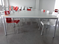 6x metaal/houten tafel - afbeelding 2 van  3