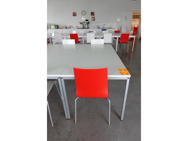 6x metaal/houten tafel - afbeelding 3 van  3