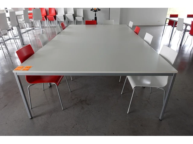 6x metaal/houten tafel - afbeelding 1 van  3