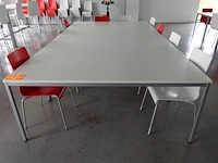 6x metaal/houten tafel - afbeelding 1 van  3