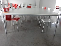 6x metaal/houten tafel - afbeelding 2 van  3