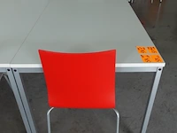 6x metaal/houten tafel - afbeelding 3 van  3