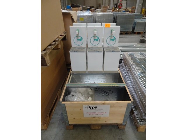 6x metalen/inox dispenser - afbeelding 2 van  5