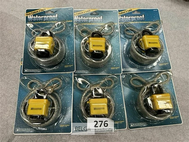 6x paddeslot met stalen kabel waterproof - afbeelding 1 van  5