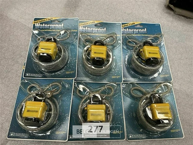 6x paddeslot met stalen kabel waterproof - afbeelding 1 van  4