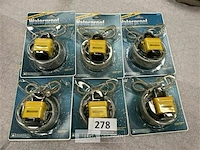 6x paddeslot met stalen kabel waterproof - afbeelding 1 van  4