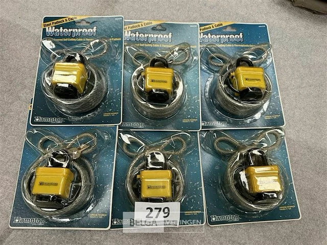 6x paddeslot met stalen kabel waterproof - afbeelding 1 van  4