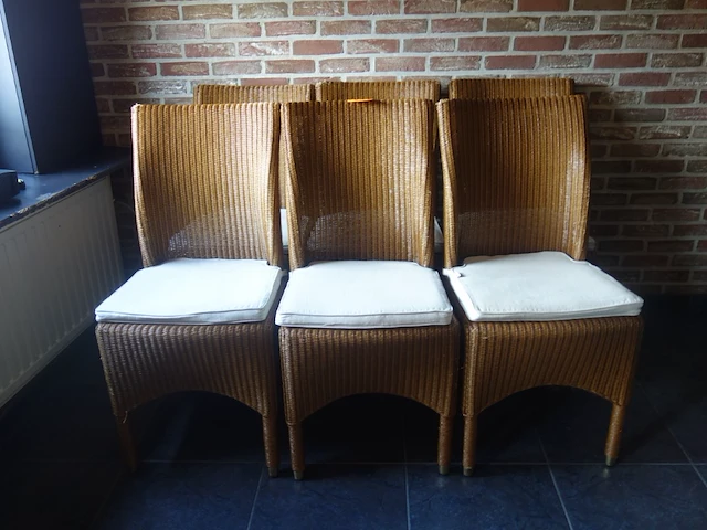6x rieten stoel - afbeelding 1 van  4
