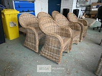 6x rieten zetel - afbeelding 2 van  6