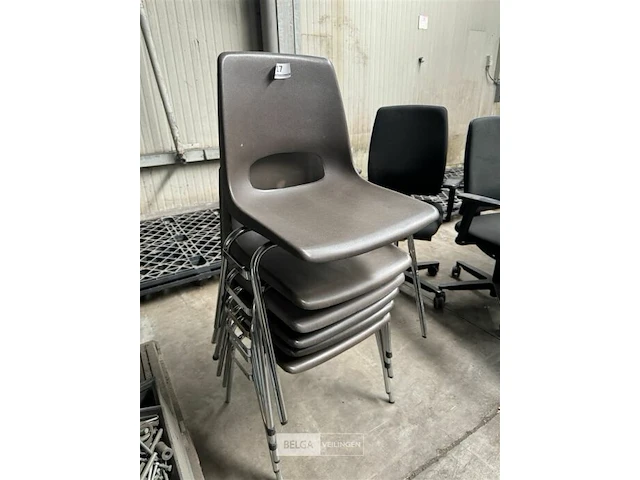 6x stoelen pv bruin - afbeelding 1 van  4
