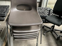 6x stoelen pv bruin - afbeelding 2 van  4