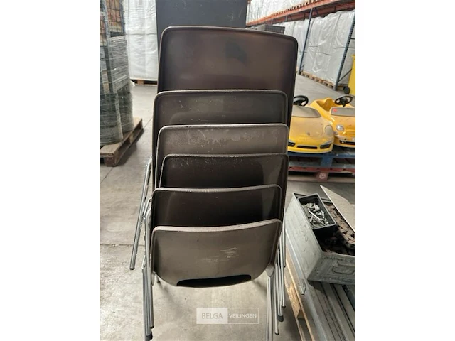 6x stoelen pv bruin - afbeelding 4 van  4