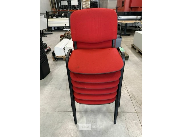 6x stoelen rood - afbeelding 1 van  2
