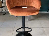 6x stoffen barstoel