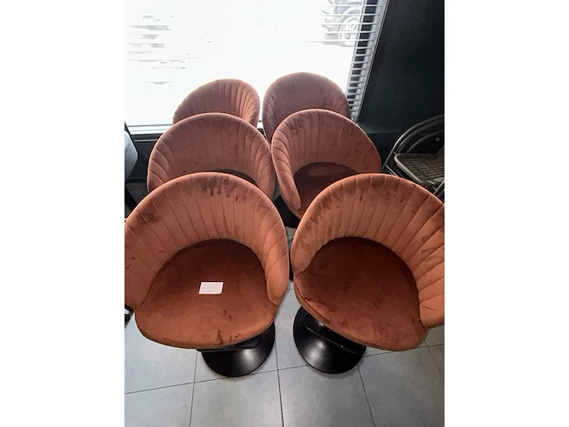 6x stoffen barstoel - afbeelding 3 van  3