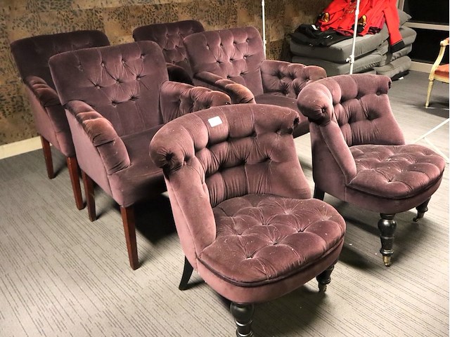 6x velour zetels - afbeelding 2 van  4