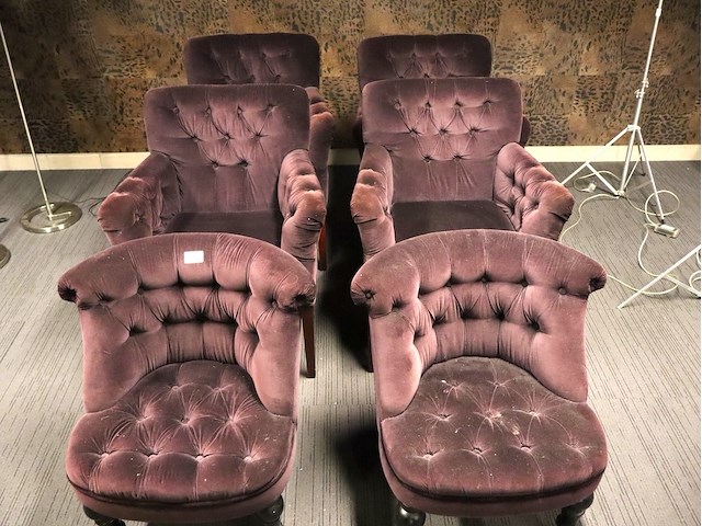 6x velour zetels - afbeelding 4 van  4