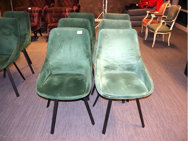 6x velour zetels - afbeelding 1 van  4