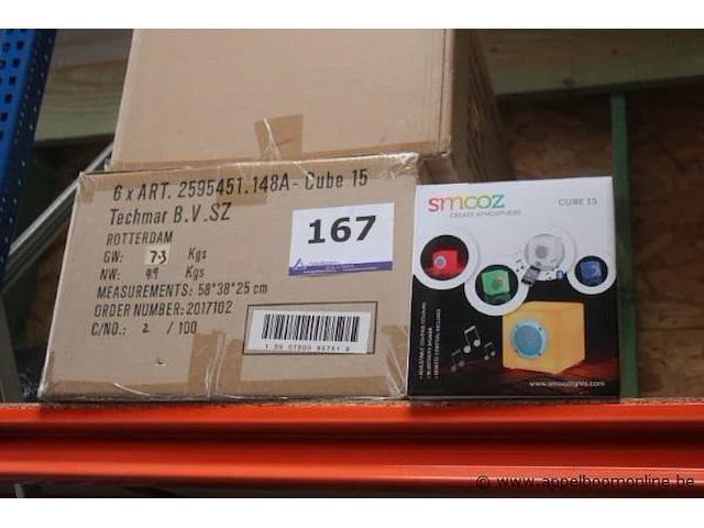 6x verlichting met bluetooth speaker smooz, cube15 - afbeelding 1 van  3