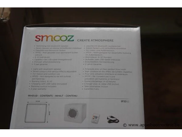 6x verlichting met bluetooth speaker smooz, cube15 - afbeelding 2 van  3