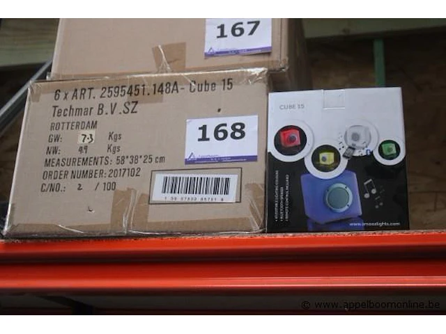 6x verlichting met bluetooth speaker smooz, cube15 - afbeelding 1 van  3
