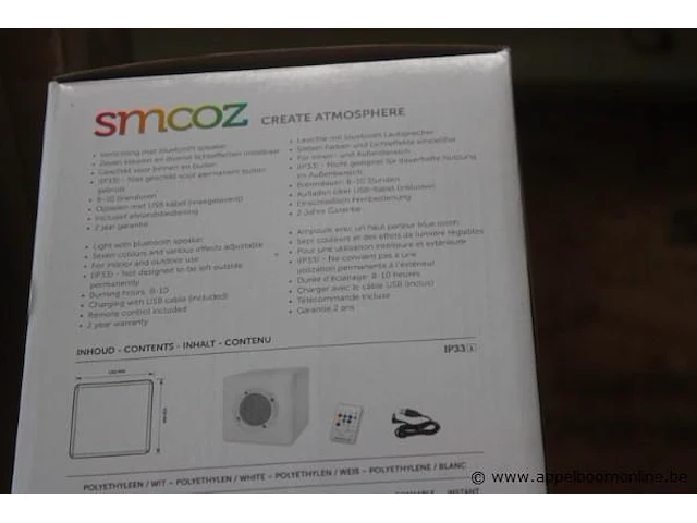 6x verlichting met bluetooth speaker smooz, cube15 - afbeelding 2 van  3