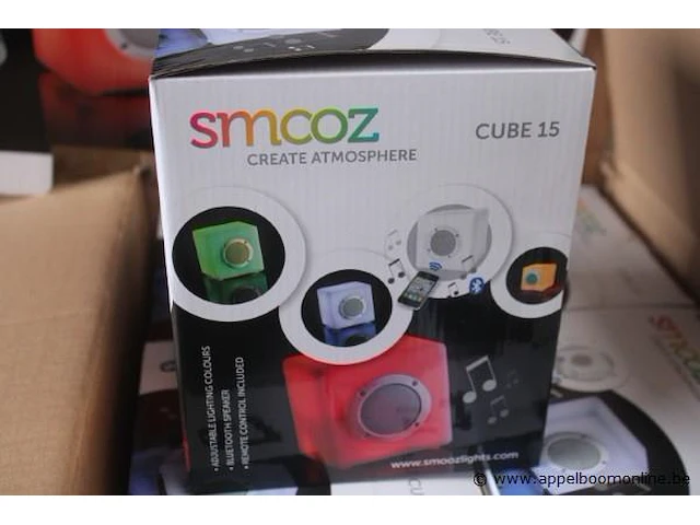 6x verlichting met bluetooth speaker smooz, cube18 - afbeelding 2 van  3