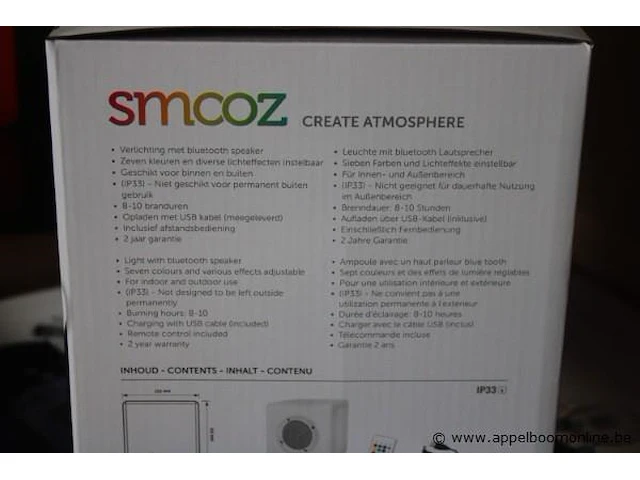 6x verlichting met bluetooth speaker smooz, cube18 - afbeelding 3 van  3