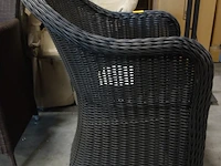 6x wicker outdoor stoel - afbeelding 2 van  4