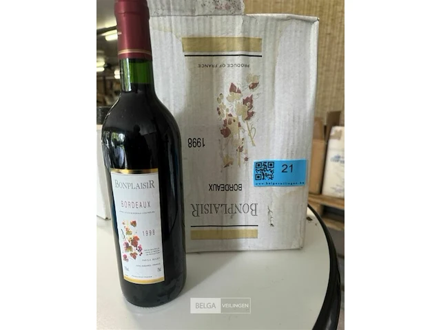 6x1 fles bonplaisir bordeaux 1998 - afbeelding 1 van  3