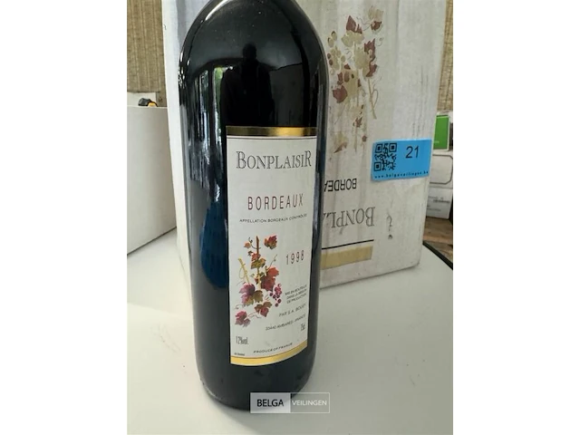 6x1 fles bonplaisir bordeaux 1998 - afbeelding 2 van  3