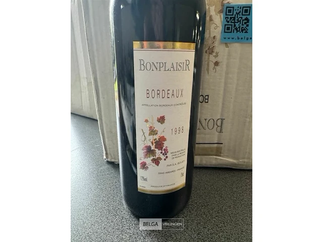 6x1 fles bonplaisir bordeaux 1998 - afbeelding 3 van  3