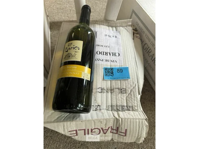 6x1 fles les bories chardonnay - afbeelding 1 van  1