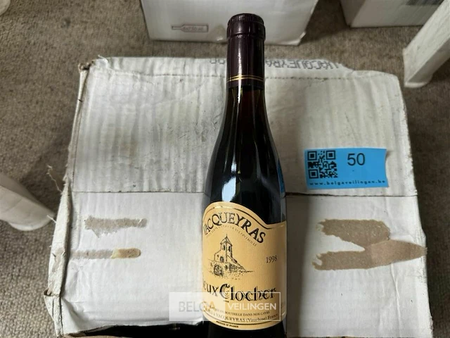 6x1 fles vacqueyras vieux clocher 1998 - afbeelding 1 van  2