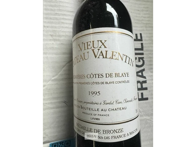 6x1 fles vieux chateau valentin 1995 - afbeelding 2 van  3