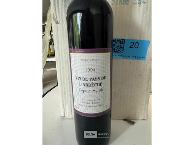 6x1 fles vin de payes de l'ardeche 1994 - afbeelding 2 van  2