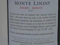 6x750ml monte lindo, 2005, 13,5%, argentinië - afbeelding 4 van  5