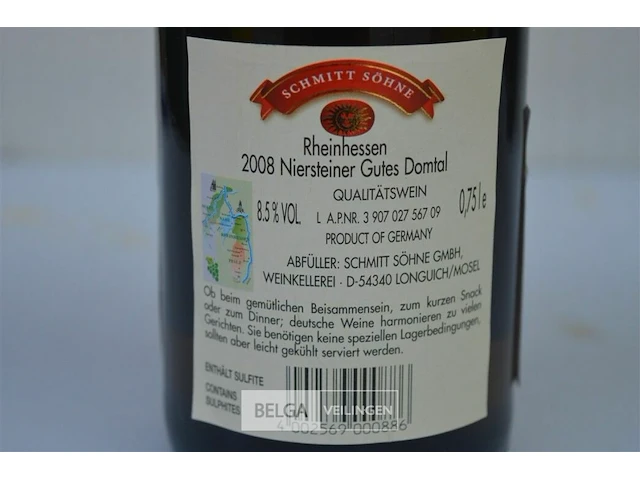 6x750ml schmitt söhne, 2008, 9%, duitsland - afbeelding 3 van  4