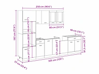 7-delige sonoma eiken keukenkastenset - levering alleen in belgië - afbeelding 4 van  6