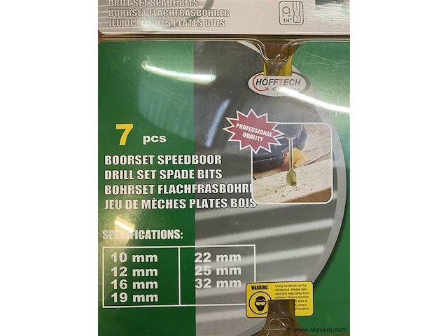 7 delige speedboor set 10-32 mm in etui - afbeelding 4 van  4