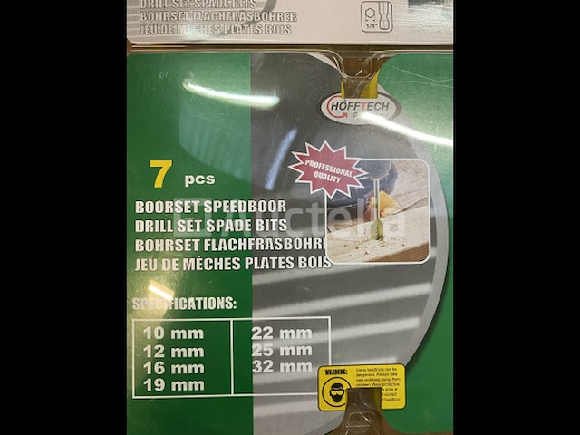 7 delige speedboor set 10-32 mm - afbeelding 4 van  4