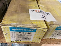 7 dozen houtbouten; borgmoeren - afbeelding 2 van  7