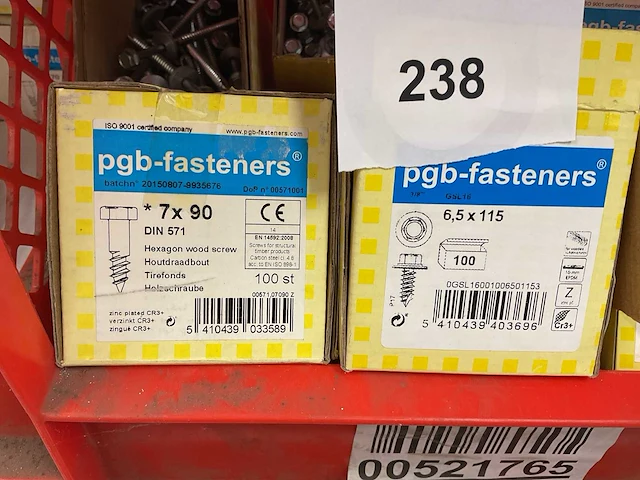 7 dozen houtdraadbouten; gevelschroeven; universele schroeven - afbeelding 2 van  5
