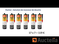 7 elastische lijmsiliconen witte fischer - afbeelding 1 van  1