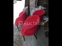 7 fauteuils, 1 poef en diverse kussens - afbeelding 9 van  9