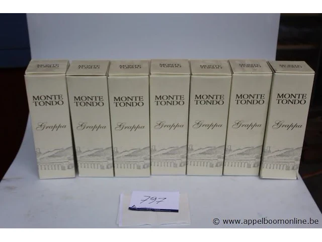 7 flessen à 50cl grappa montetondo 45% - afbeelding 1 van  2